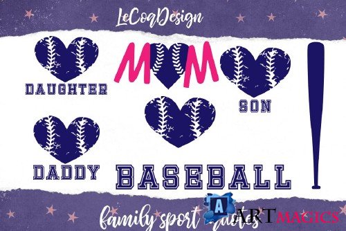 Sport Family Clipart, Baseball mom - 4445328