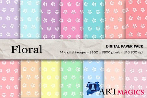 Floral Seamless Patterns - 2427749