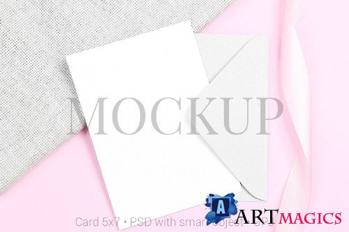 Card mockup with envelope - 417775