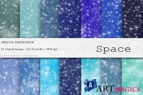 Space Stardust Digital Paper - 4454318