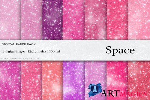 Space Stardust Digital Papers - 4456547