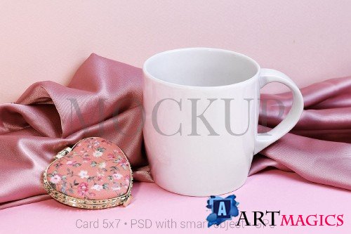 Cup mockup with heart - 418793
