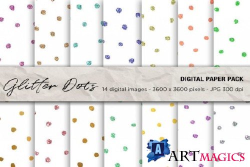 Glitter Dots Digital Papers - 2463869