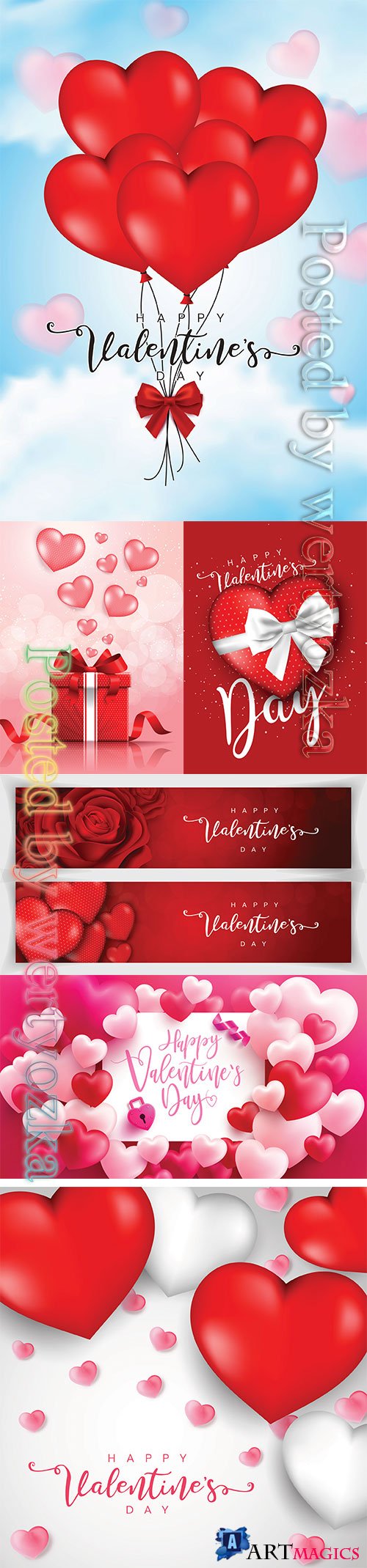 Valentine's Day poster or banner, background for love and Valentine's day concept