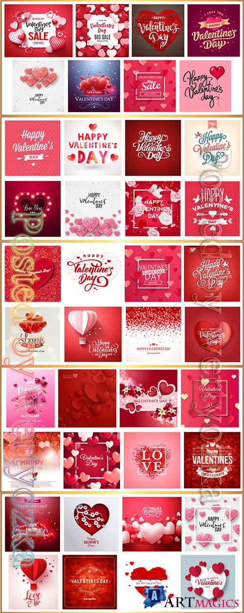 Happy Valentine's day vintage vector background