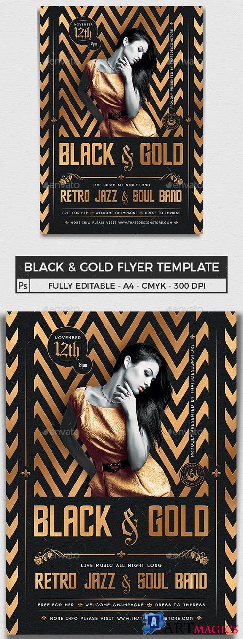 Black and Gold Flyer Template V18 - 25497795 - 4466219