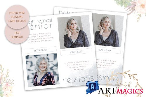 PSD Photo Session Card Template #53 - 4438956