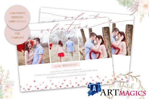 PSD Photo Session Card Template #51 - 4431063