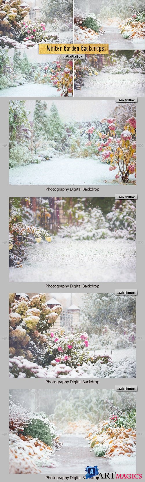 Winter Garden Backdrops - 4230186