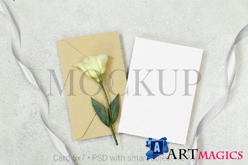 Mockup card with envelope & FREE BONUS - 420989