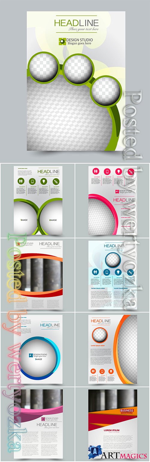 Business vector template for brochure