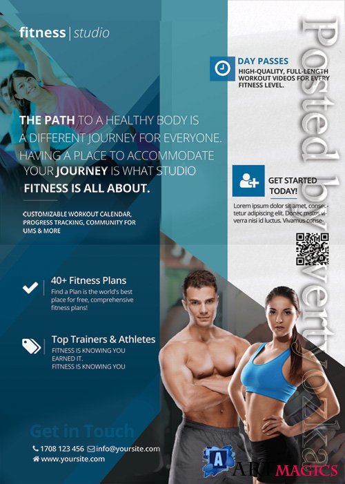 Fitness studio - Premium flyer psd template