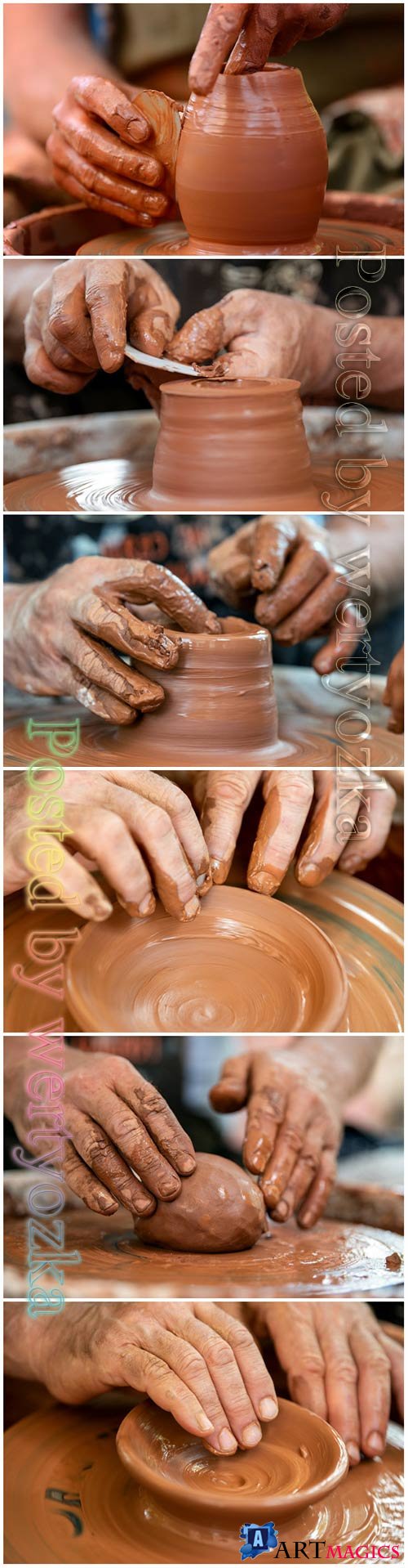 Beautiful pottery art stock photo