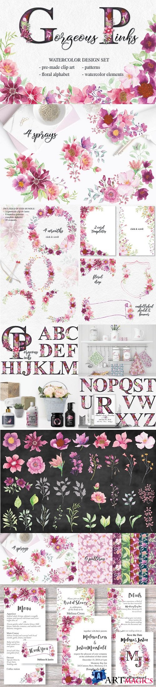 Gorgeous Pinks design set - 2362758