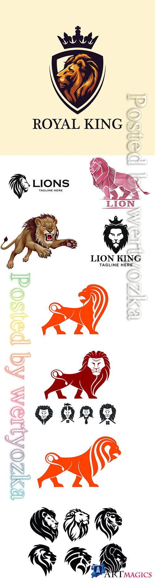 Lion logos vector illustration