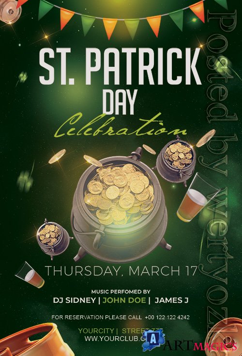 St Patrick's Day - Premium flyer psd template