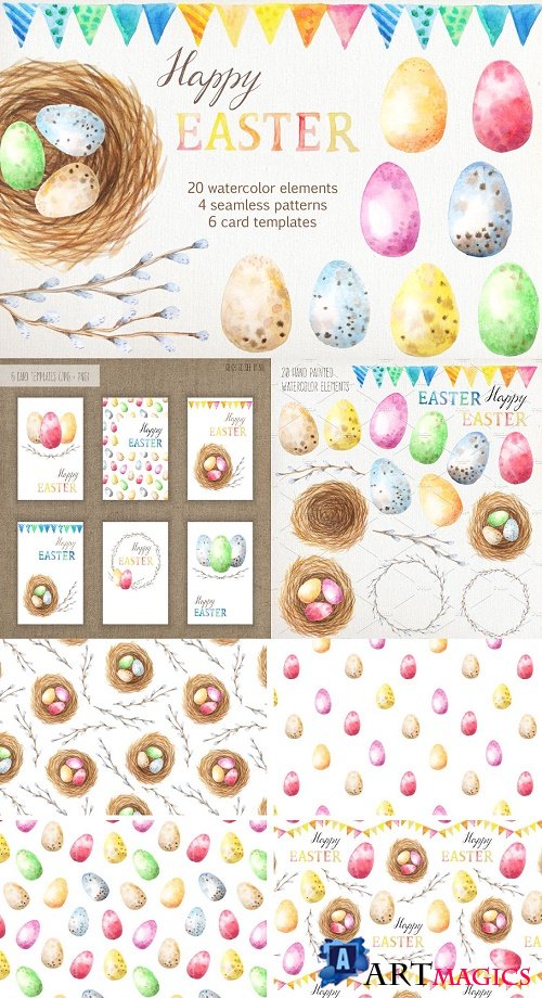 Easter Watercolor Collection - 565928