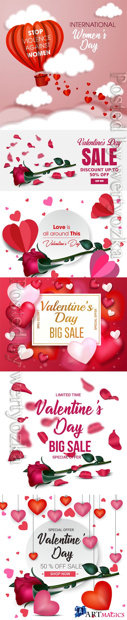 Happy Valentine's Day Sale background