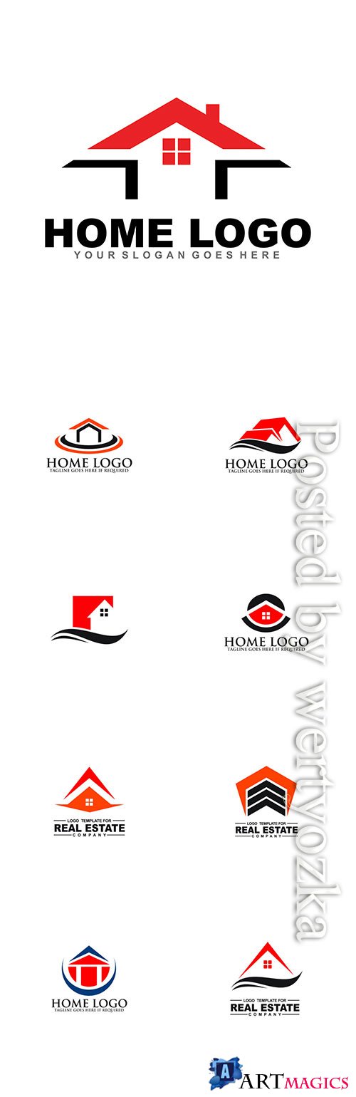 Home logo collection vector illustration