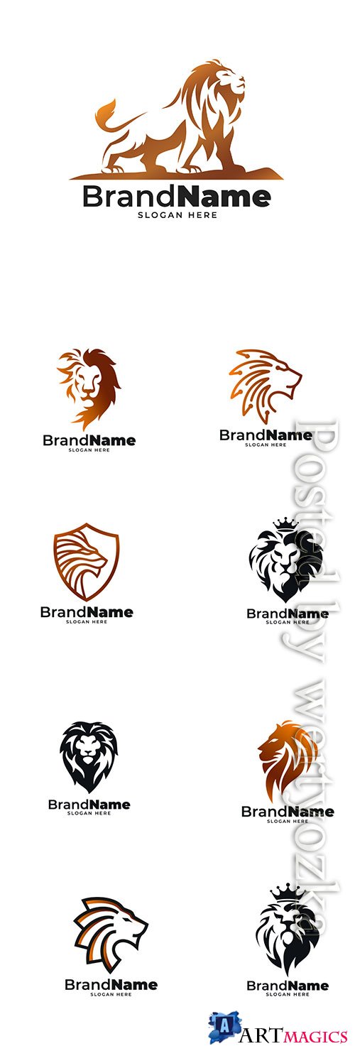 Brand name logo collection vector illustration