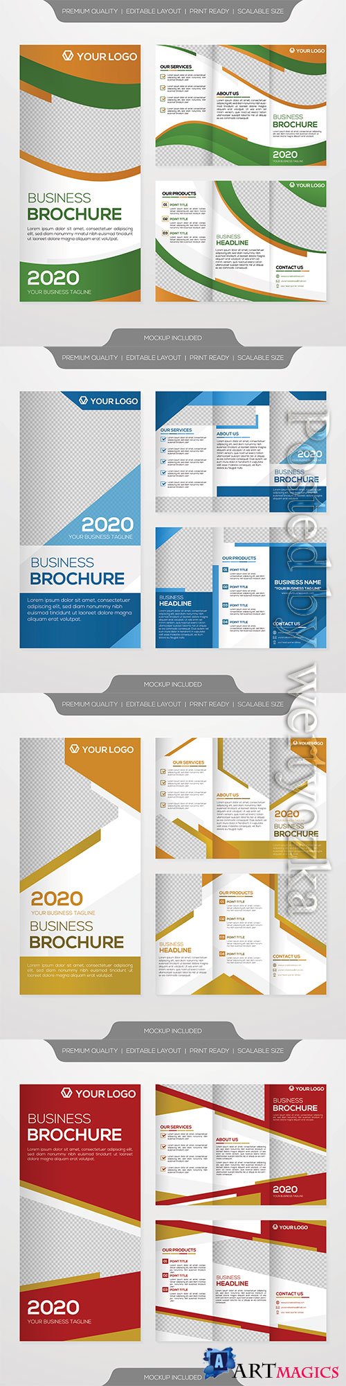 Trifold brochure template vector design and modern concept