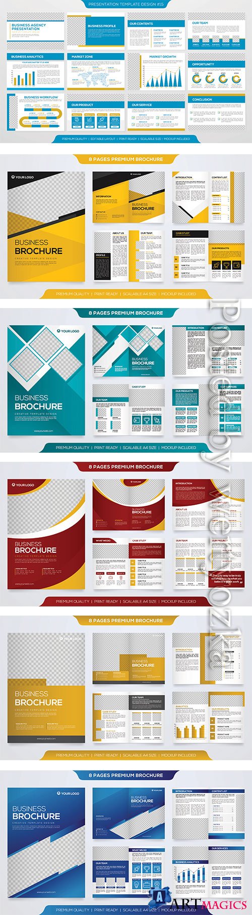 Brochure template design with minimalist concept