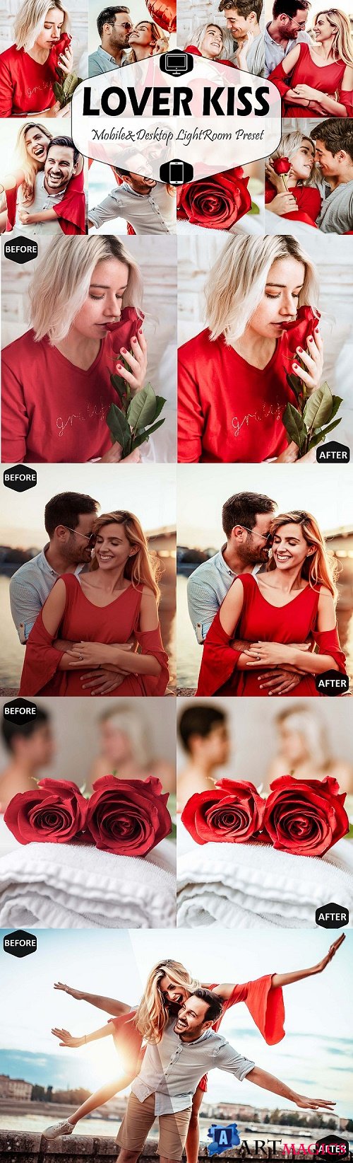Lover Kiss Photoshop Actions, ACR Presets, romance valentine  - 431692
