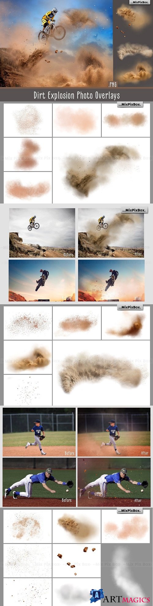 Dirt Explosion Photo Overlays - 4533771