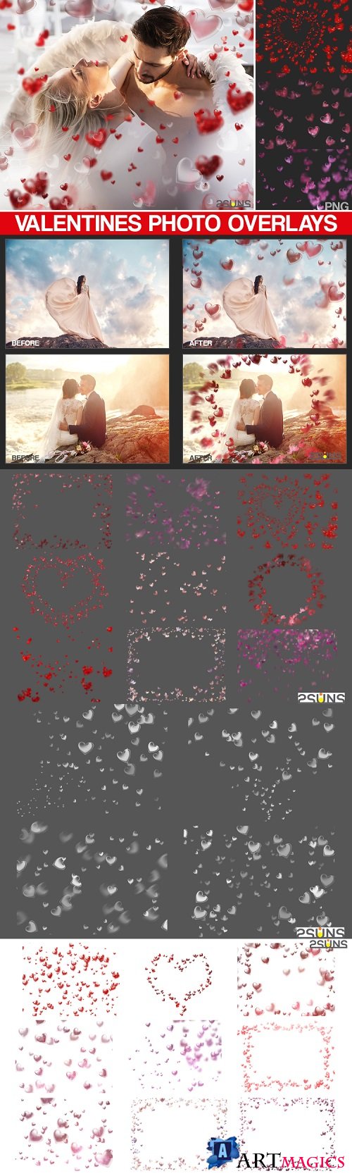 Valentine's photo overlays, photoshop, blowing heart, kiss - 447645