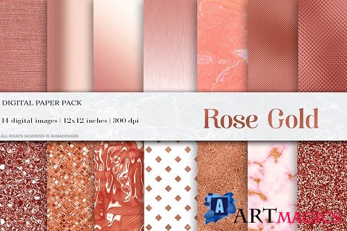 Rose Gold Shine Textures - 4557212