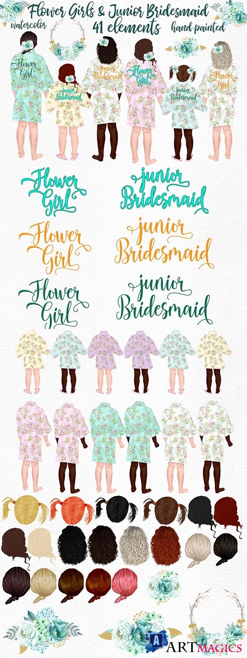 Flower girls Junior Bridesmaids - 4559809