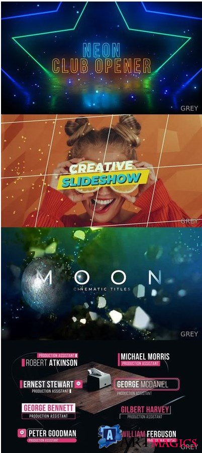 Assembly After Effects Templates 5in1 Bundle 1