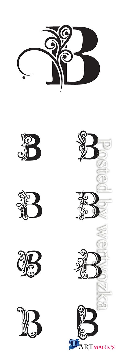 Letter B logo template vector icon design
