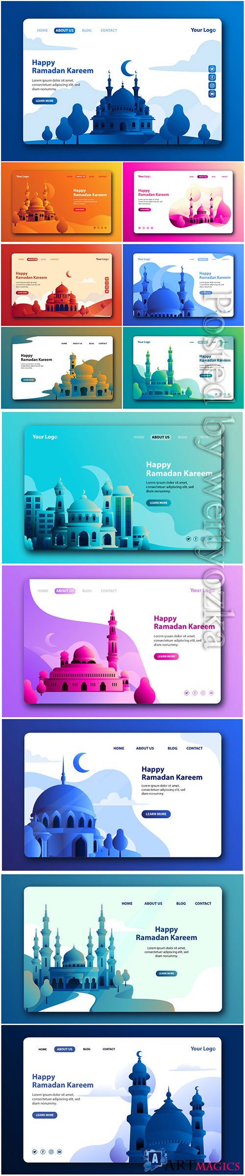 Happy Ramadan Kareem Landing Page