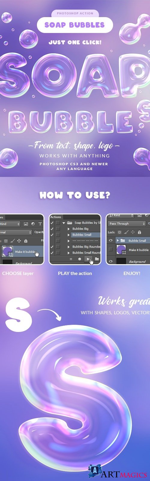 Soap Bubbles Photoshop Action 25316509