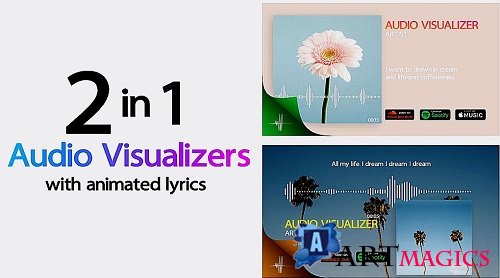 Minimal Audio Visualizer With Lyrics 353471 - After Effects Templates