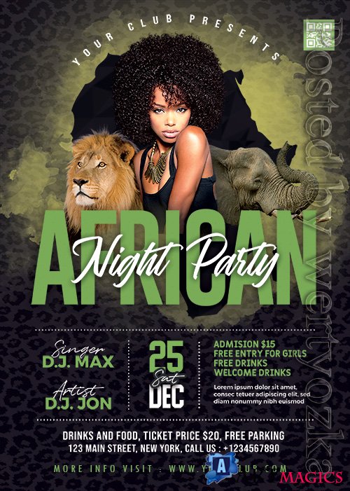 African Night Party - Premium flyer psd template