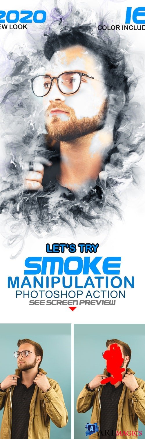 Smoke Manipulation Photoshop Action - 25444311