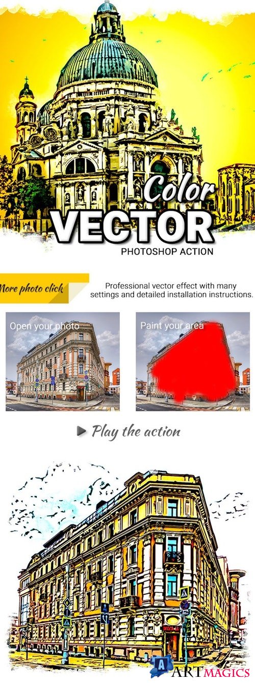 Vector Color Photoshop Action 25458946