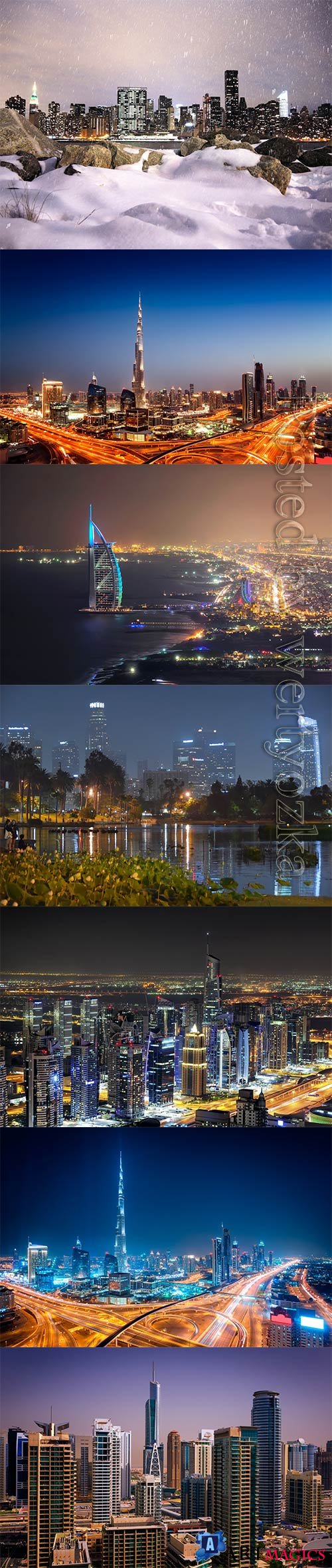 Beautiful backgrounds with night cities