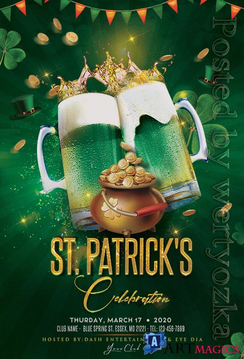 St Patricks Celebration - Premium flyer psd template