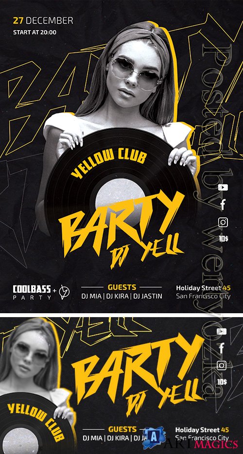 DJ Party - Premium flyer psd template