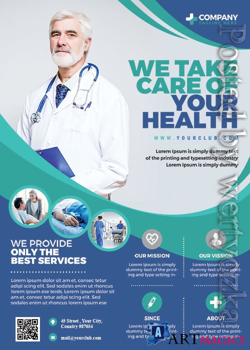 Hospital Health Care - Premium flyer psd template