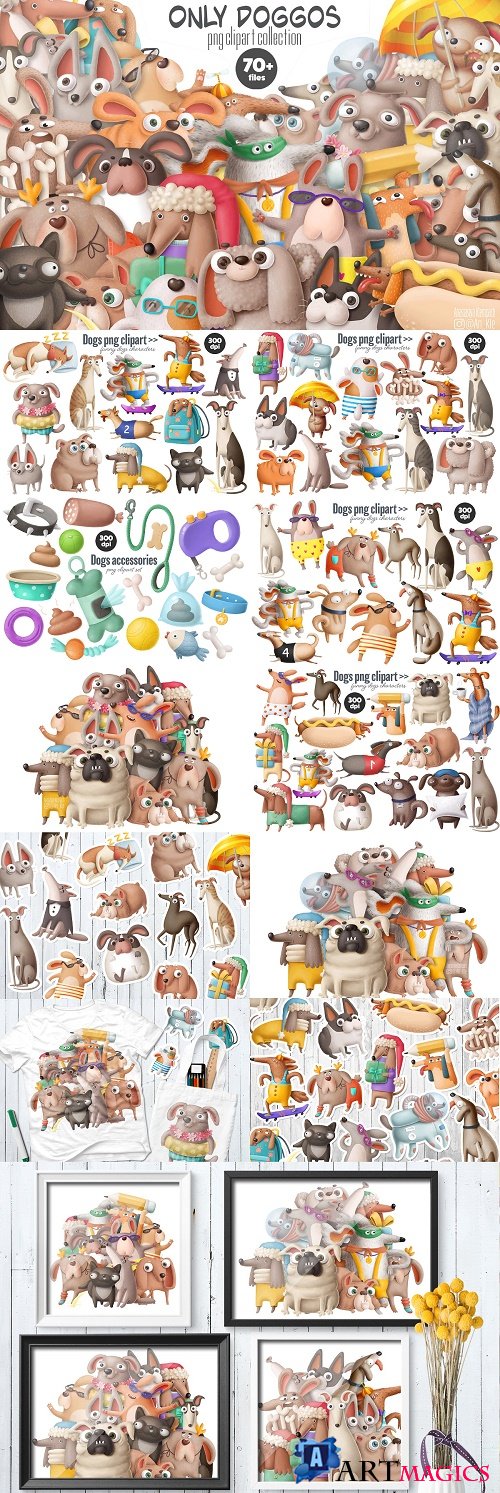 Collection of dogs characters - 4178919