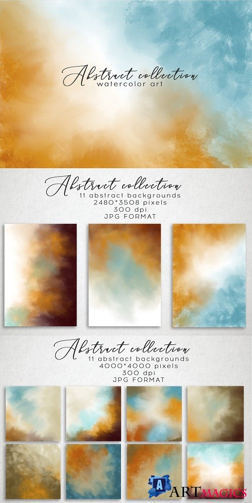 Abstract watercolor background - 4602518