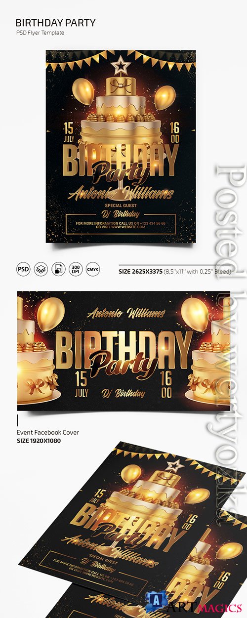 Birthday - Premium flyer psd template