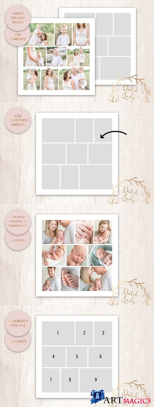 PSD Photo Collage Template #9 - 4606719