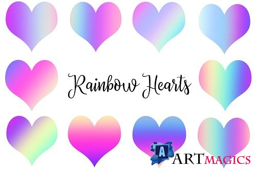 Rainbow Heart Clipart - 4572687