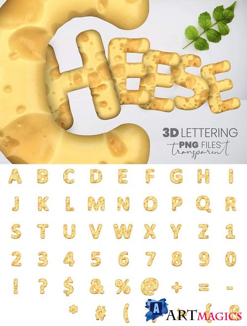 Swiss Cheese 3D Lettering - 4614711