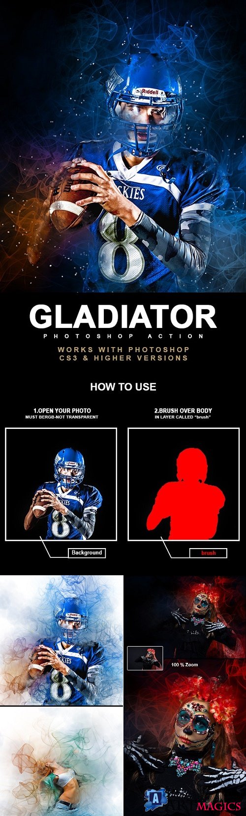 Gladiator Photoshop Action 25596174